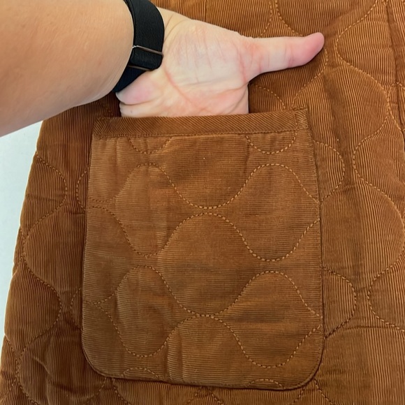 MADEWELL BROWN QUILTED COTTON  MINI SKIRT 10 - Picture 8 of 16